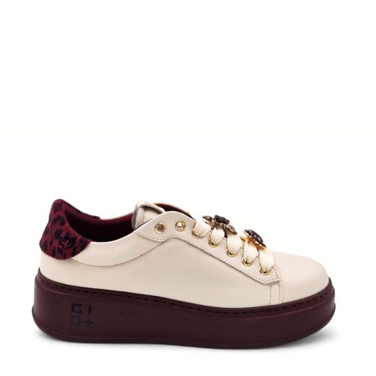 Sneakers Donna Gio+ COMBI LATTE-BORDO'