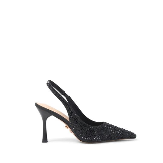 Slingback Donna Tacco Alto Twentyfourhaitch NERO