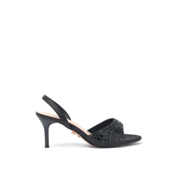 Sandalo Donna Tacco  Twentyfourhaitch NERO