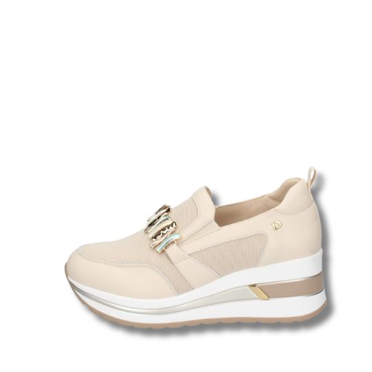 Mocassino Zeppa Donna Serena MIX BEIGE