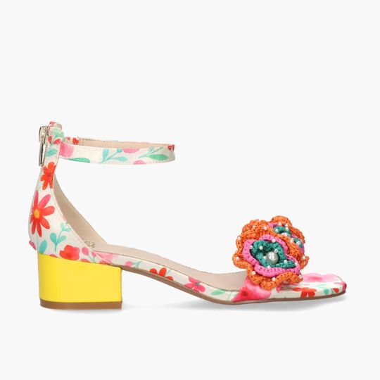 Sandalo Tacco Basso Donna Exé ICE-ORANGE-YELLOW
