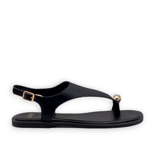 Sandalo Infradito Basso Donna Exé LEATHER BLACK