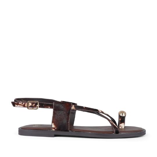 Sandalo Infradito Basso Donna Exé PONY BROWN