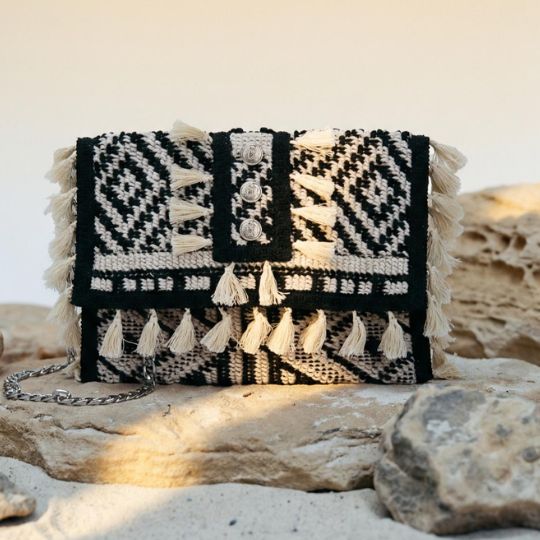 Clutch Donna Sorena MAGDA BLACK-BEIGE