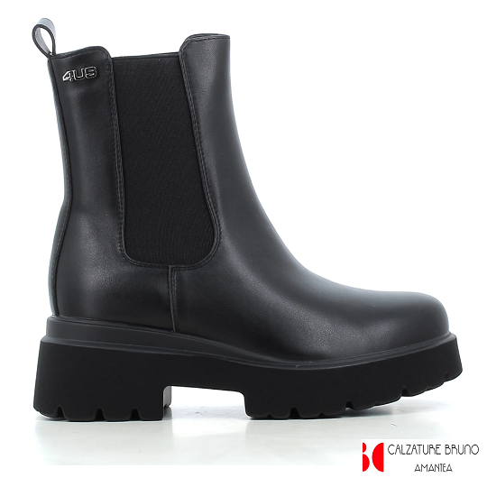 Stivaletto Beatles Pelle Nera 4US