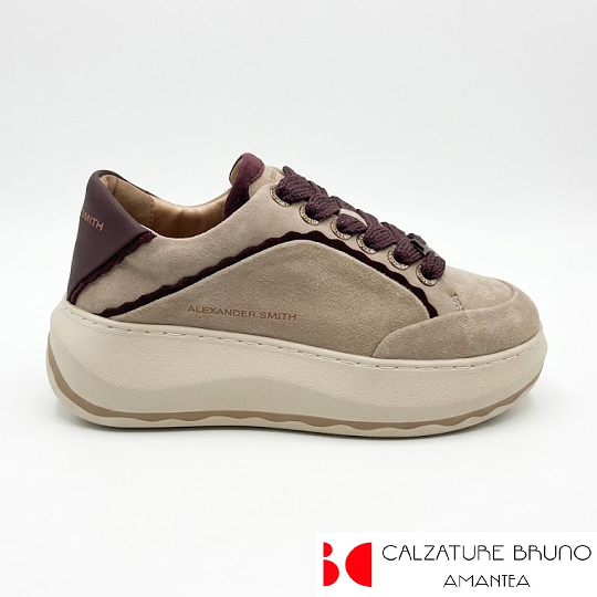 Sneakers Donna in Camoscio con Platform Alexander Smith